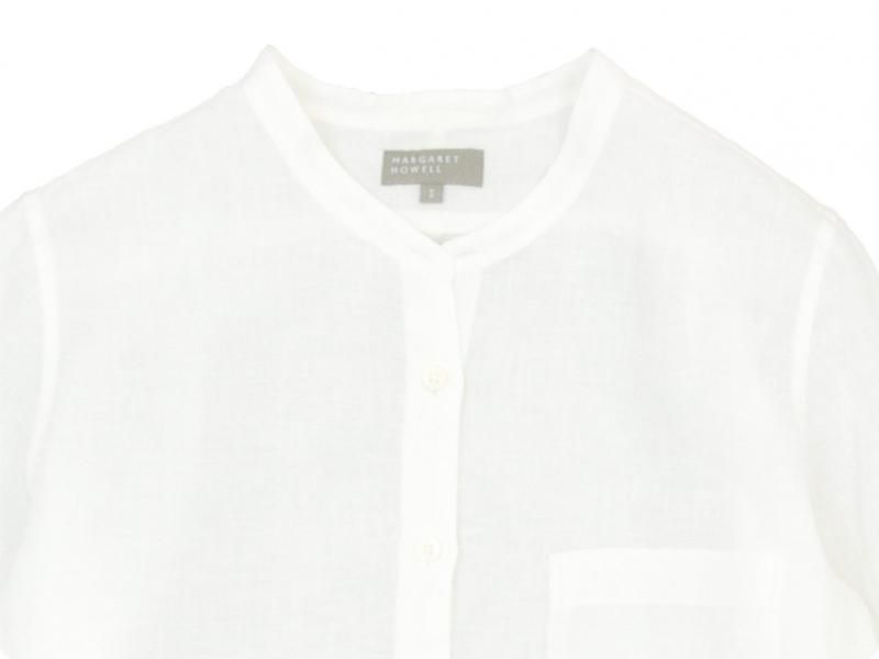 MARGARET HOWELL FINE LINEN NO COLLAR SHIRTS 030WHITE̥ǥ