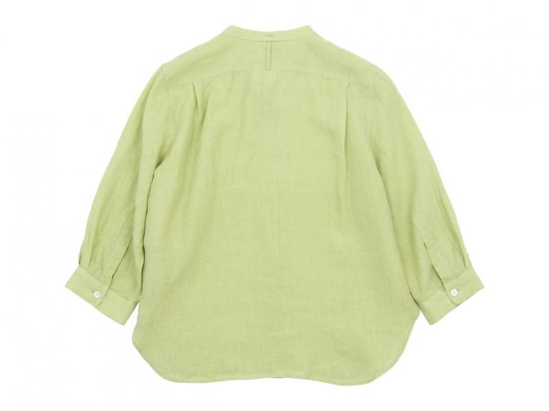 MARGARET HOWELL FINE LINEN NO COLLAR SHIRTS 142GREEN̥ǥ