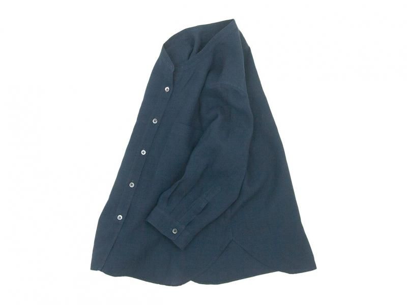 MARGARET HOWELL FINE LINEN NO COLLAR SHIRTS 027DARK GRAY̥ǥ