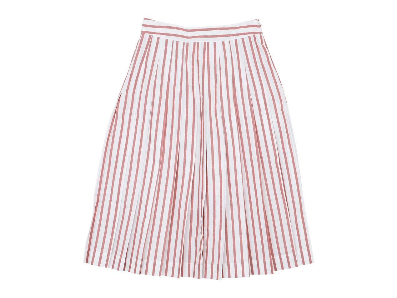 MARGARET HOWELL BOLD STRIPE COTTON LINEN SKIRT 153WHITE x MARGARET HOWELL BOLD STRIPE COTTON LINEN SKIRT 153WHITE x