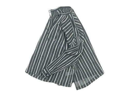ordinary fits FLORIST BLOUSE STRIPE BLACK