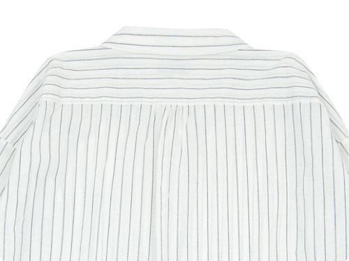 ordinary fits LONG BARBER SHIRT STRIPE BLACK