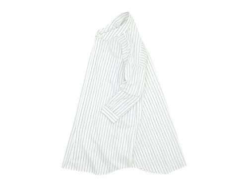 ordinary fits LONG BARBER SHIRT STRIPE BLACK