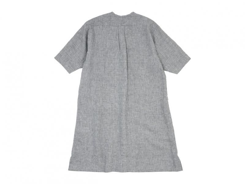 blanc smock dress INDIGO HOUNDSTOOTH
