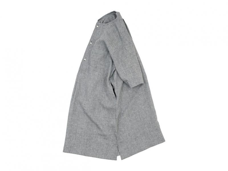 blanc smock dress INDIGO HOUNDSTOOTH