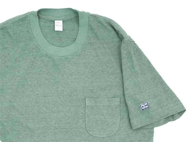 ENDS and MEANS Pocket Tee LIGHT GREEN