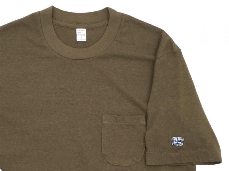 ENDS and MEANS Pocket Tee BROWN