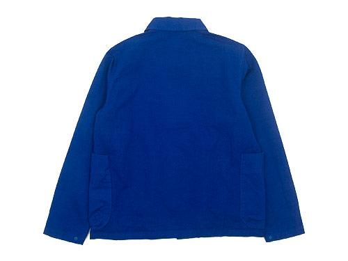 maillot cotton linen canvas snap deck jacket BLUE