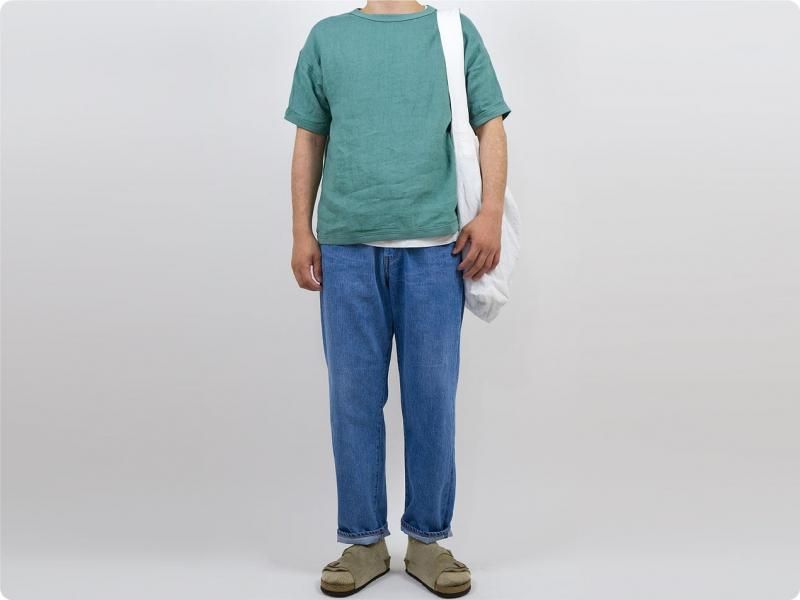  maillot linen shirts Tee SMOKE GREEN