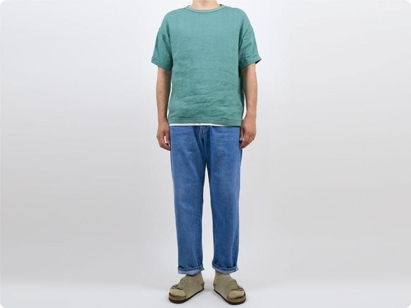  maillot linen shirts Tee SMOKE GREEN