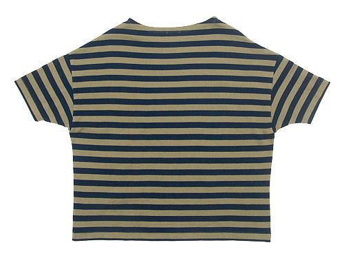 maillot border drop shoulder S/S T-shirt BEIGE x NAVY