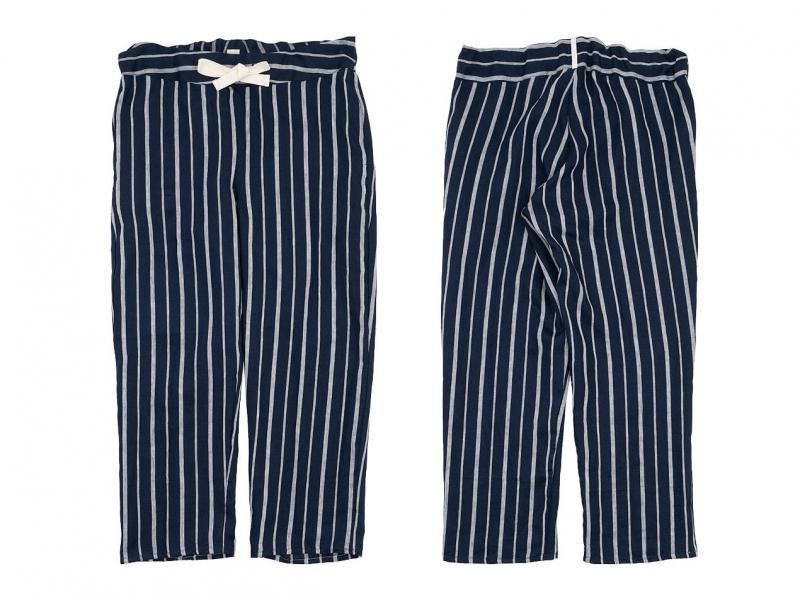  TATAMIZE ROOM PANTS NAVY STRIPE