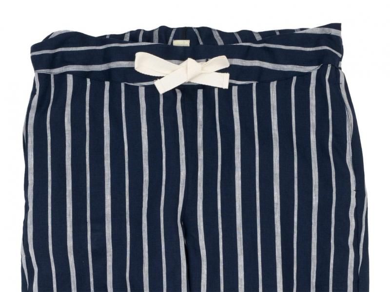  TATAMIZE ROOM PANTS NAVY STRIPE