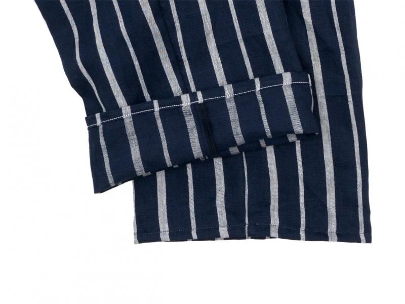  TATAMIZE ROOM PANTS NAVY STRIPE