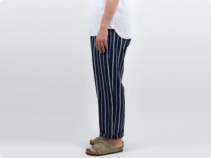  TATAMIZE ROOM PANTS NAVY STRIPE