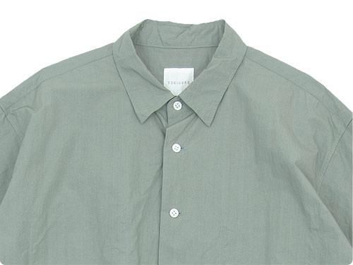 TOUJOURS Half Sleeve Big Coverall Shirt SAGE GRAY KM30HS01