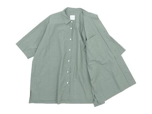 TOUJOURS Half Sleeve Big Coverall Shirt SAGE GRAY KM30HS01