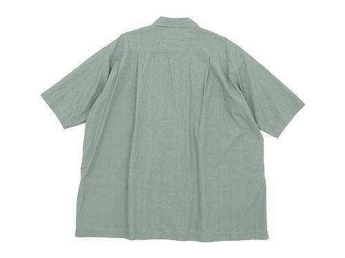 TOUJOURS Half Sleeve Big Coverall Shirt SAGE GRAY KM30HS01