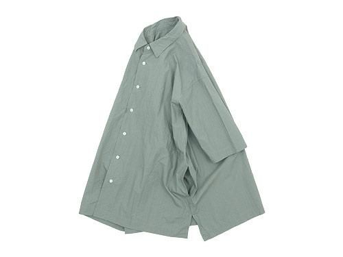 TOUJOURS Half Sleeve Big Coverall Shirt SAGE GRAY KM30HS01