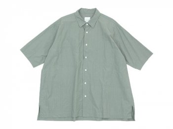 TOUJOURS Half Sleeve Big Coverall Shirt SAGE GRAY 【KM30HS01】
