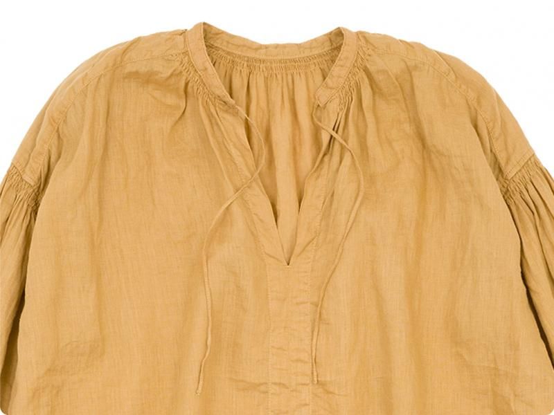 ordinary fits FLORIST BLOUSE CAMEL