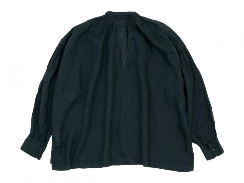 ordinary fits FLORIST BLOUSE LINEN BLACK