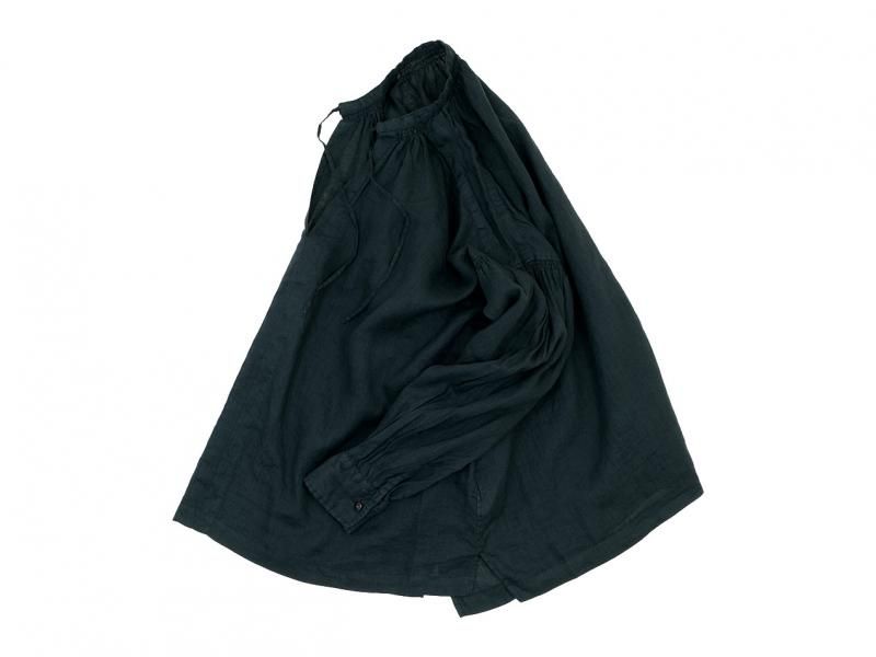 ordinary fits FLORIST BLOUSE LINEN BLACK