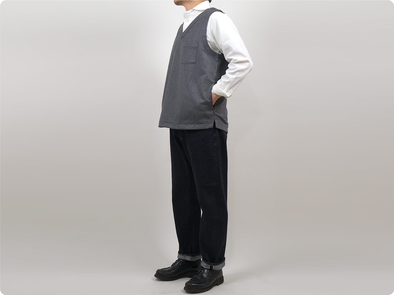 maillot mature wool labo vest GRAY