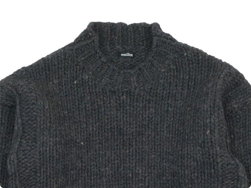 maillot mature hand frame fisherman sweater CHARCOAL
