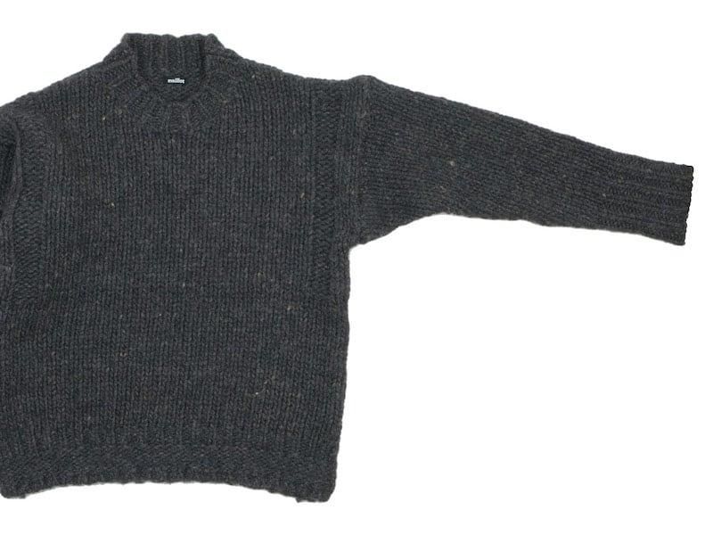 maillot mature hand frame fisherman sweater CHARCOAL