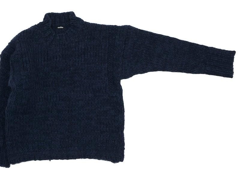 maillot mature hand frame fisherman sweater NAVY