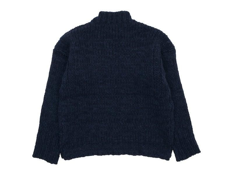 maillot mature hand frame fisherman sweater NAVY