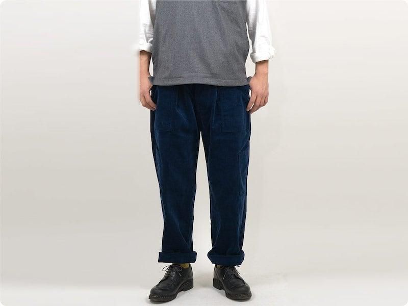 TUKI combat pants corduroy 98INK BLUE