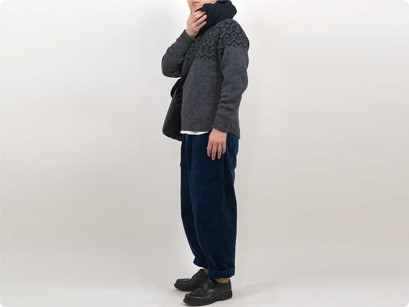 TUKI combat pants corduroy 98INK BLUE