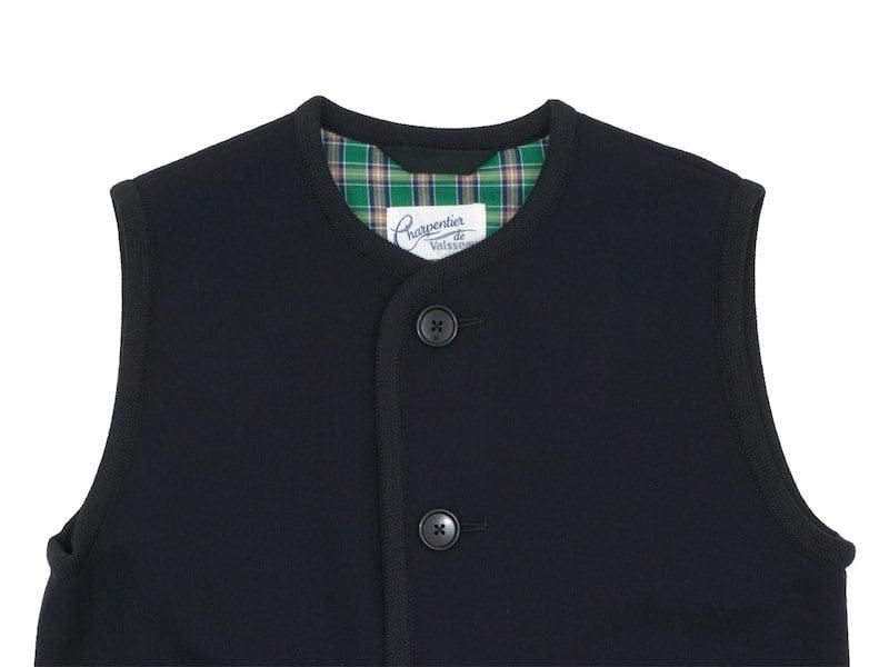 Charpentier de Vaisseau Tito Button Wool Vest NAVY