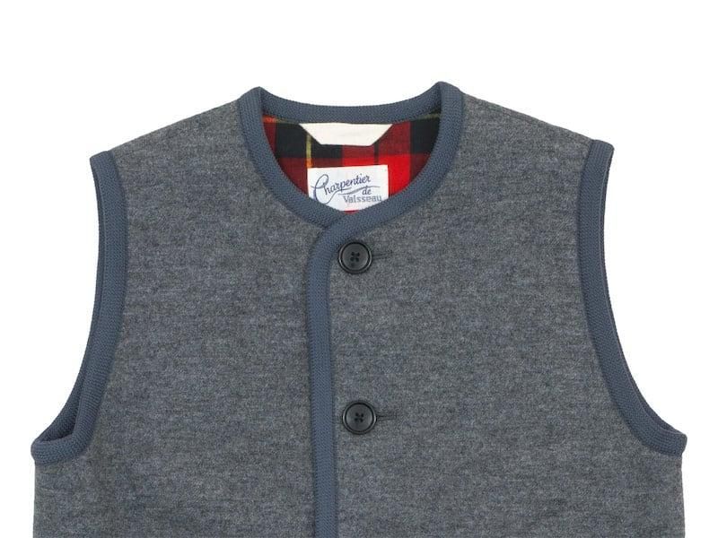Charpentier de Vaisseau Tito Button Wool Vest GRAY