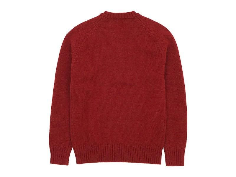 Charpentier de Vaisseau Karl Shetland Crew Neck Knit DARK RED