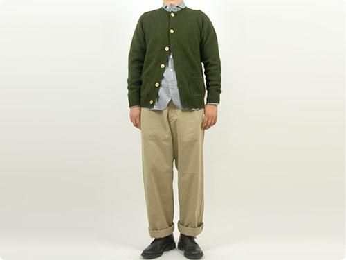 Charpentier de Vaisseau Karly Shetland Crew Neck Cardigan BROWN