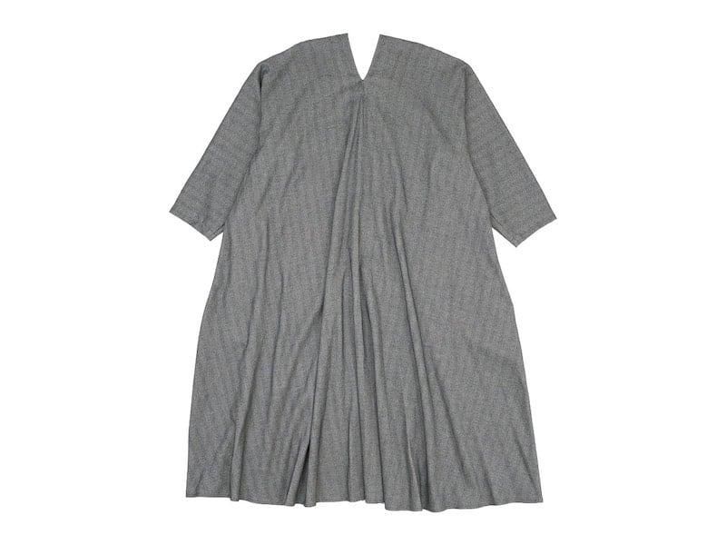 Atelier d'antan NoiretʥΥ tent dress WHITE x BLACK