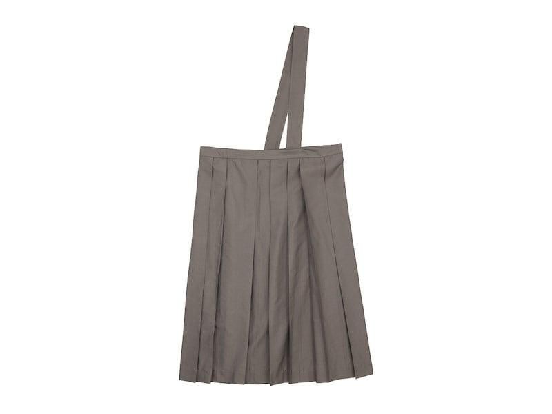 TOUJOURS One Shoulder Random Pleated Skirt OLIVE MOCHA TM31EK04
