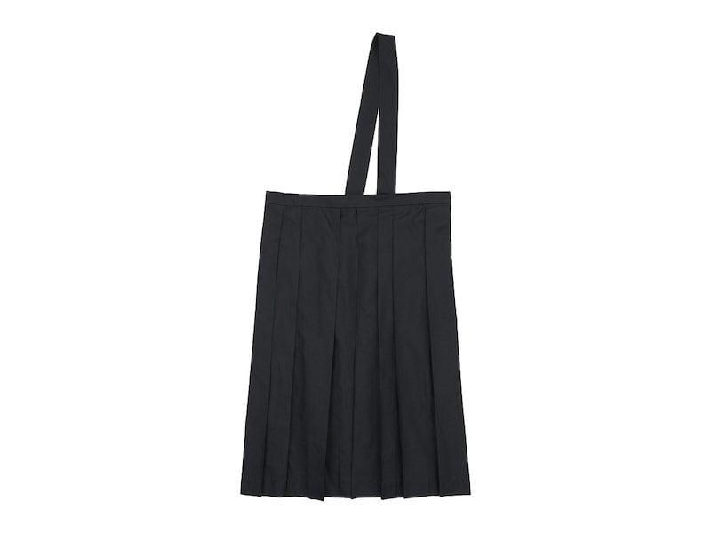 TOUJOURS One Shoulder Random Pleated Skirt NAVY BLACK TM31EK04