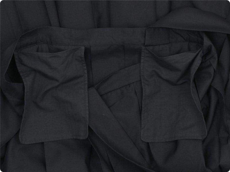 TOUJOURS One Shoulder Random Pleated Skirt NAVY BLACK TM31EK04