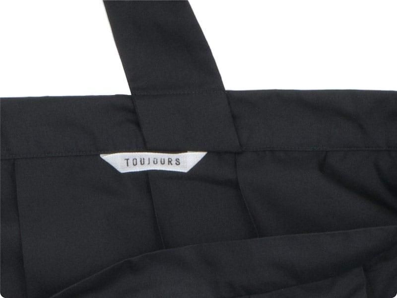 TOUJOURS One Shoulder Random Pleated Skirt NAVY BLACK TM31EK04
