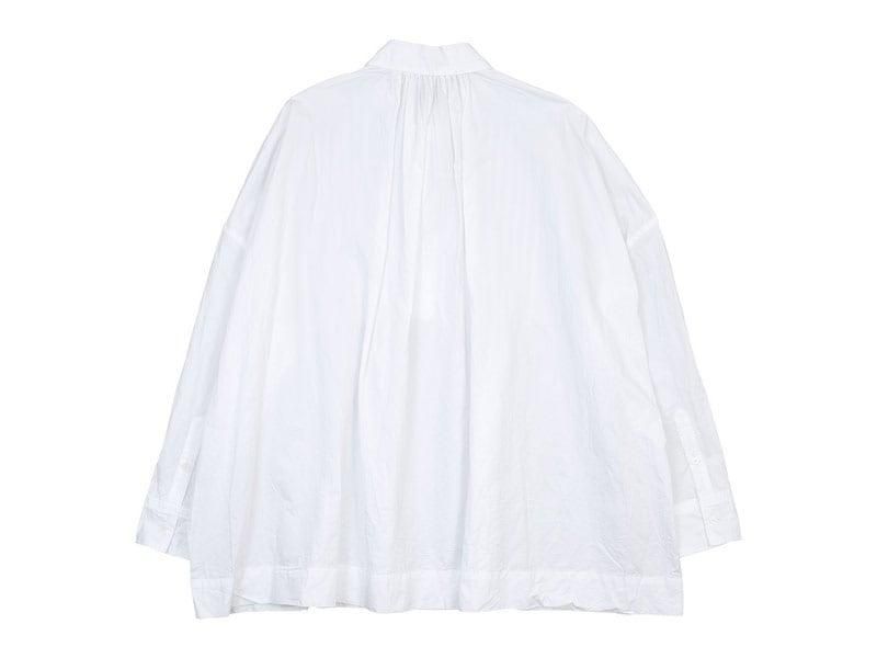 TOUJOURS Back Gathered Pin Tuck Shirt WHITEMM31FS03