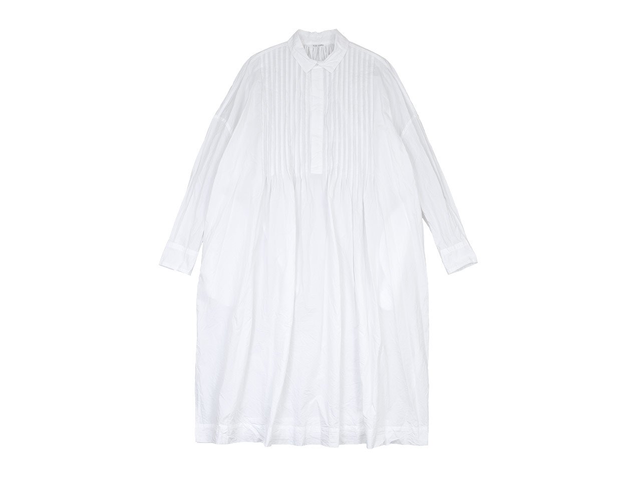 TOUJOURS Back Gathered Pin Tuck Shirt Dress WHITE【MM31FD04