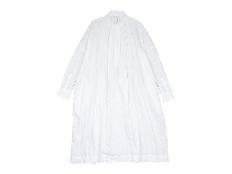 TOUJOURS Back Gathered Pin Tuck Shirt Dress WHITEMM31FD04