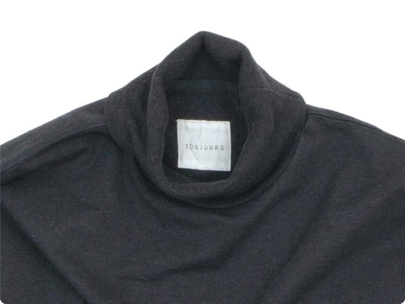 TOUJOURS Turtle Neck Pullover HEATHER BLACK LM31XC09