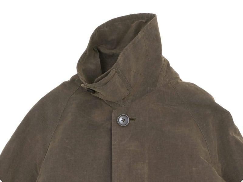 TOUJOURS Oversized Flared Soutien Collar Coat OLIVE BROWNVM31HC07