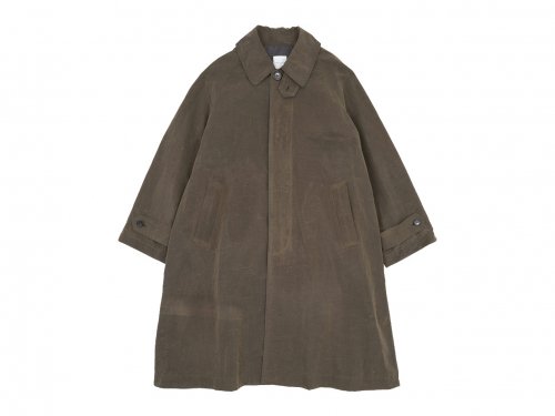 TOUJOURS Oversized Flared Soutien Collar Coat OLIVE BROWNVM31HC07