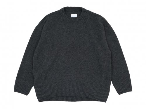 TOUJOURS Crew Neck Long Side Slit Big Pullover